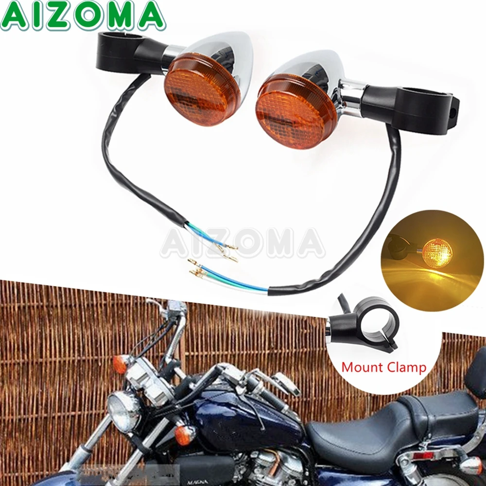 

Motorcycle Front Blinker Turn Signal Indicator Lights Lamp For Honda VT1300 VTX1300 MAGNA SHADOW RS VLX SPIRIT VT 600-1100 86-19