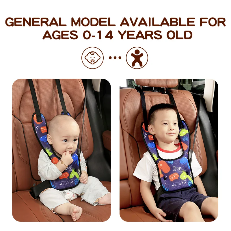 Juste de ceinture de voiture pour enfants, accessoires réglables, ceinture de sécurité portable pour bébé, siège intérieur automobile, patte, 2023