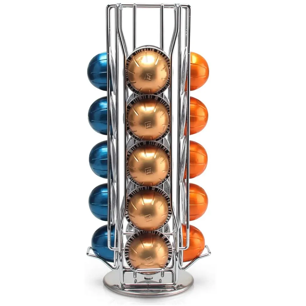 Koffie Pod Houder Draaibare Vertuo Line Koffie Capsule Pods Houder Display Stand Metal 20 Cups Opslag Organizer Planken Rack