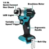 5-Speed Brushless Electric Screwdriver 1/4" Cordless Impact Screwdriver Electric Drill Driver For Makita 18V Battery(No Battery) 3