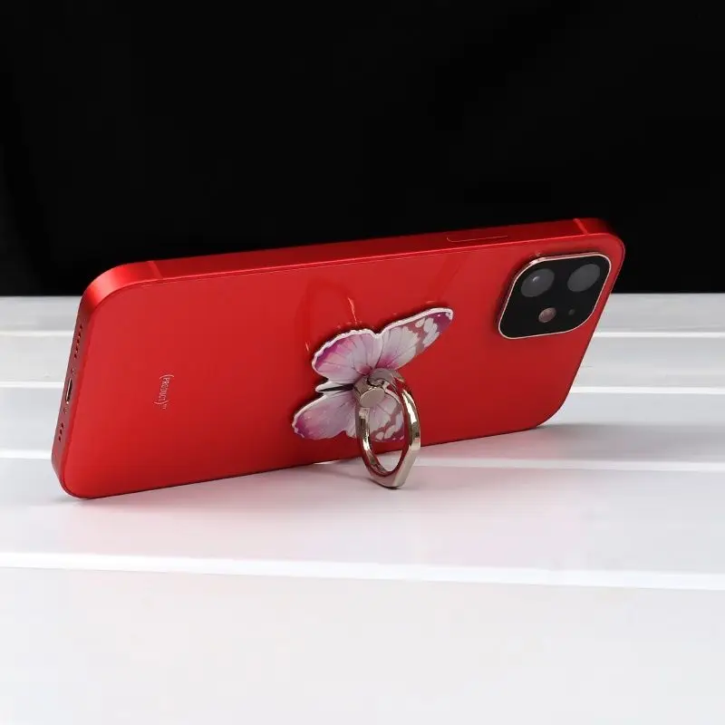 5 Anelli Porta Cellulare A Farfalla In Metallo Con Strass – Rotazione 360°, Adesivo Forte, Universale Per Tutti Gli Smartphone - 3