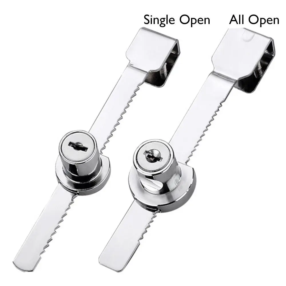 Zinc Alloy Sliding Glass Door Lock Window Lock Durable Push-pull Display Case Security Tools Practical Home Hardware