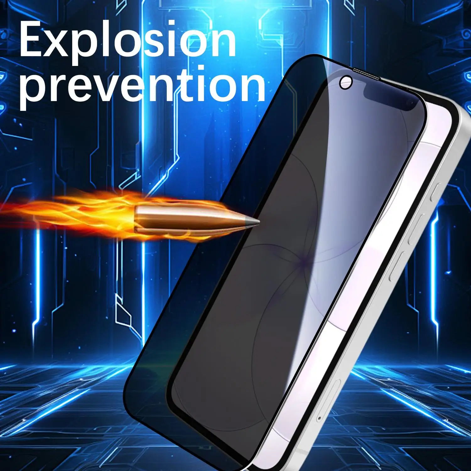 Enhanced Privacy Screen Protector - Anti-Peep Tempered Glass with Easy Installation Kit, 9H Hardness