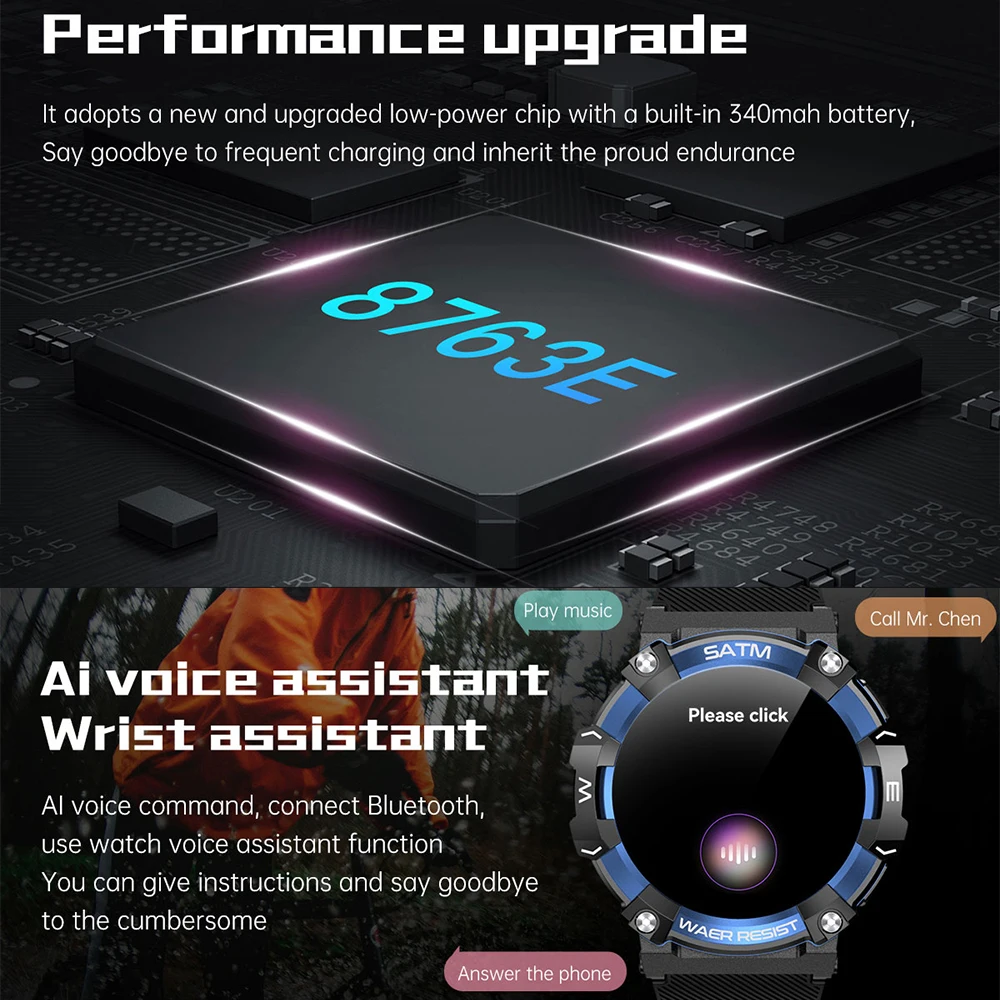 ���ο� PG666 ��Ʈ�Ͻ� �߿� ����Ʈ �ð� �������� ��ȭ IP68 ��� �߰��� ������ Smartwatch 1.39 HD IPS ���� ��Ը� ���̾�