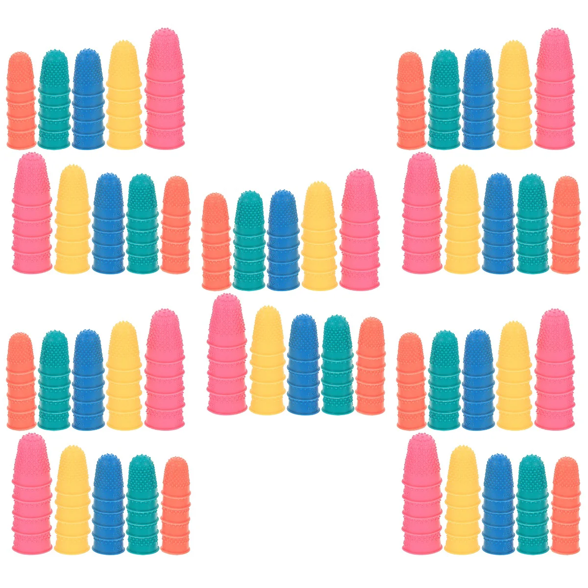 

250 Pcs Rubber Non-Slip Finger Cot Covers Protection Tips Silicone Sleeve Hot Glue Fingertip Protectors Nonslip Work Glove