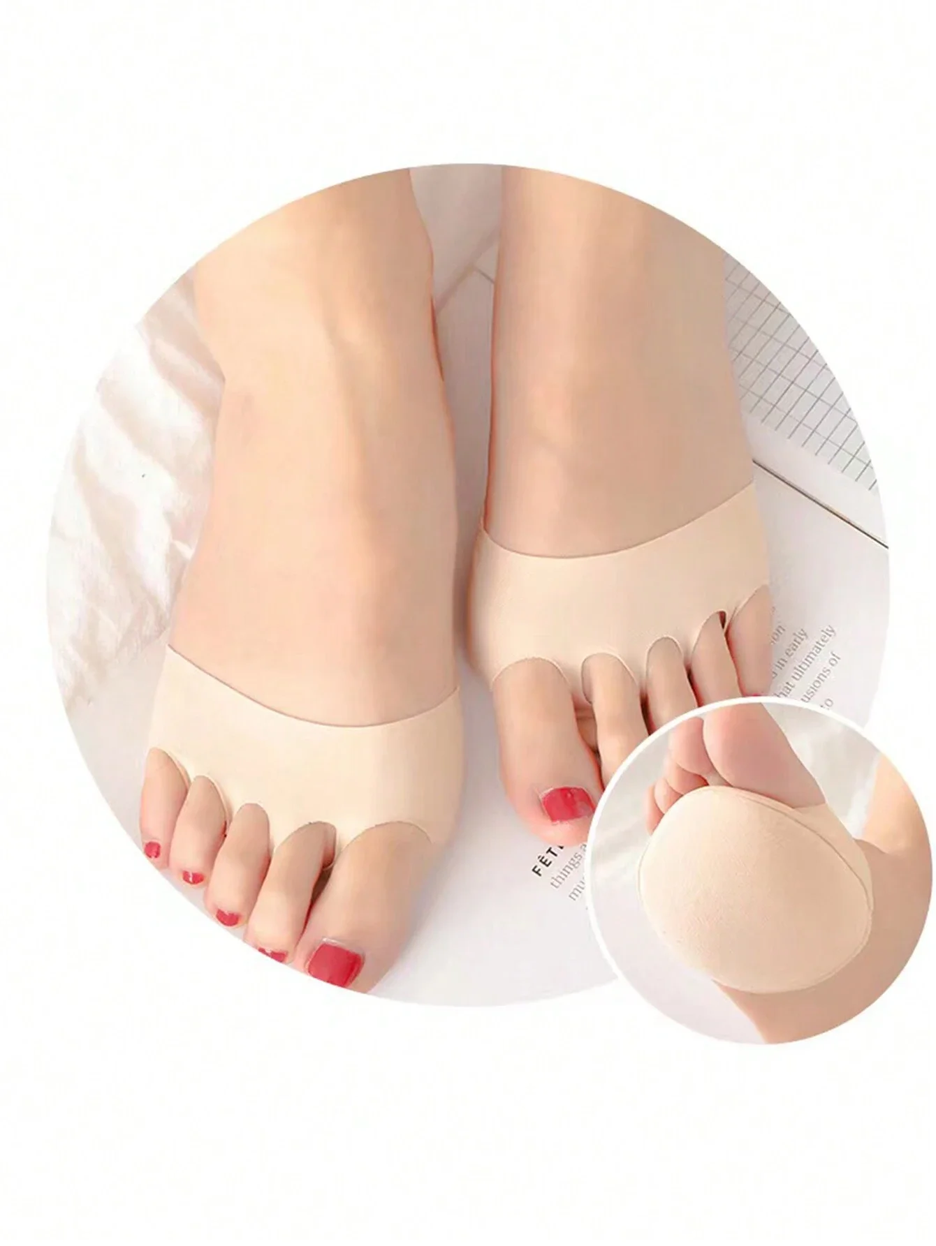 2Pcs Women's High Heel Forefoot Pads-Shock Absorbing Toe Insoles