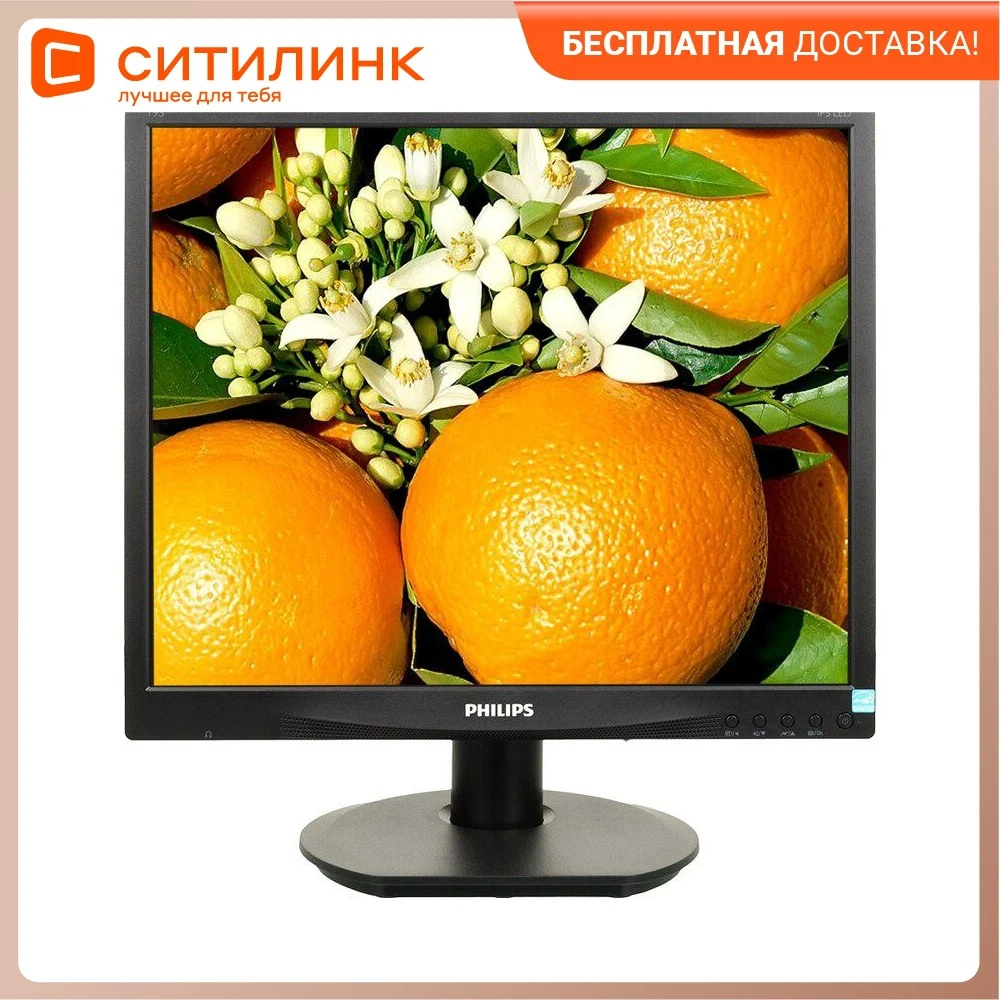 Монитор Philips 19" 19S4QAB (00/01) черный IPS LED 5:4 DVI M/M Mat 250cd | Компьютеры и офис