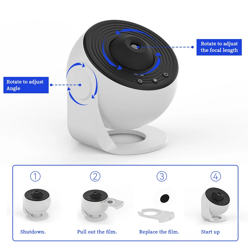 Proiettore di Galassia e Cielo Stellato Colorato Tutto L'Atmosfera Luce Notturna Per Bambini, Lampada Led, Decorazione della Camera, Bluetooth, Timer