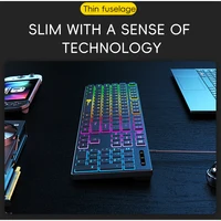 RGB Keyboard Color Backlit Ultra Thin Quiet 104 Keys Mini Multimedia Mute USB Keyboard Ergonomics For Laptop PC English 6