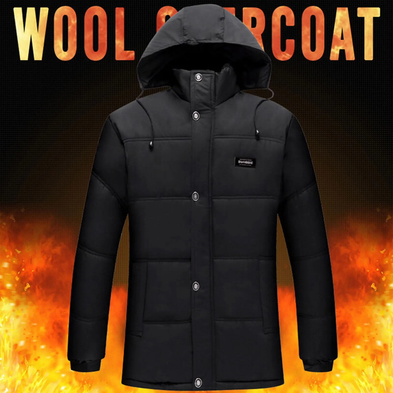 

2023 New Waterproof Winter Jacket Men Hoodied Parka Men Warm Winter Coat Men Thicken Fleece Zipper Mens Jackets Plus Size 4xl