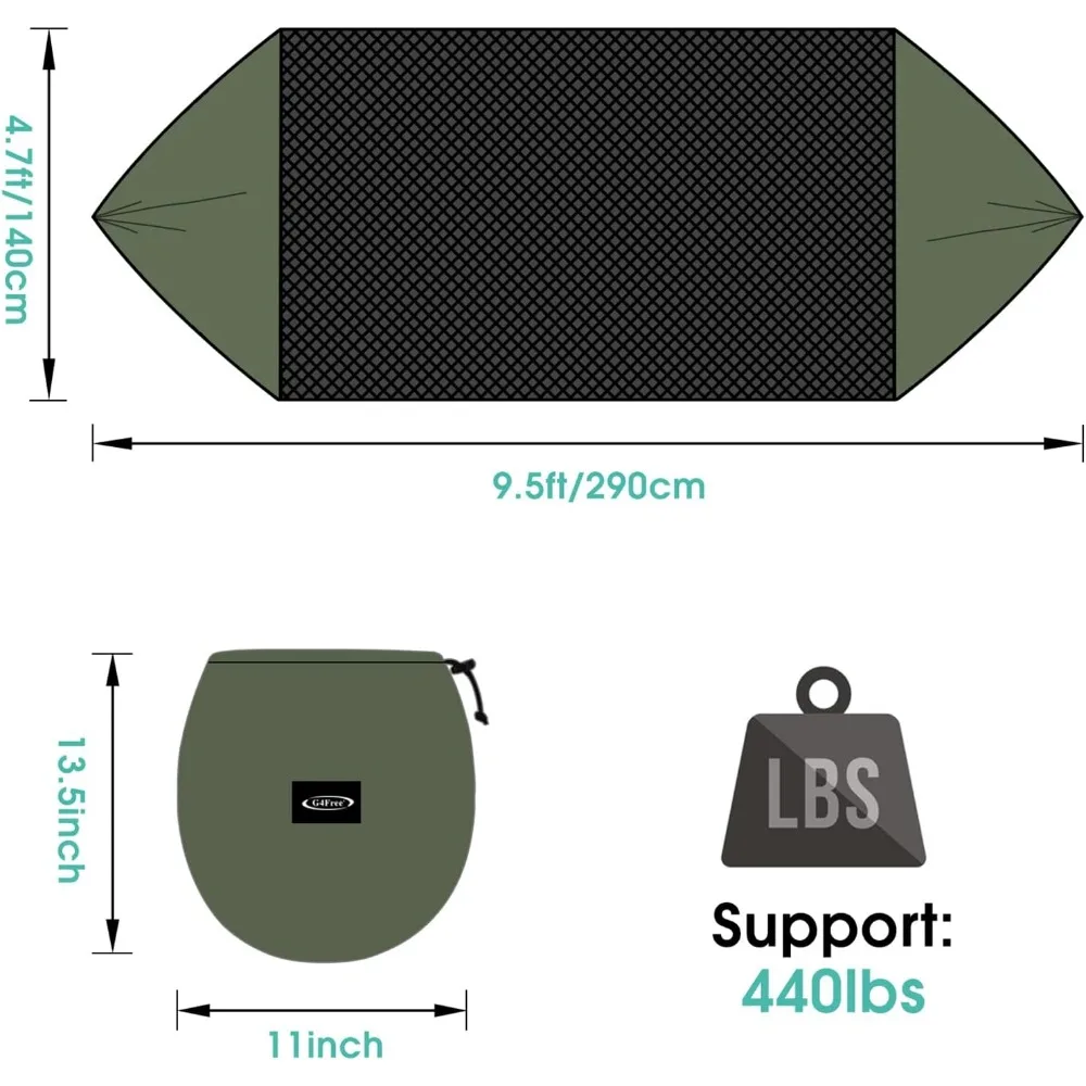 2-Person Camping Hammock with Net 5
