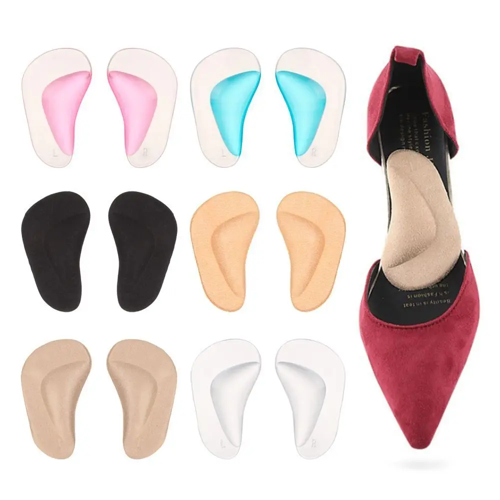 6 Pairs Gel Arch Support Pads Plantar Fasciitis Shoe Inserts Insole Adhesive High Arch Pad Flat Feet Shoe Inserts Arch Cushions