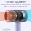 Hair Dryer with Diffuser High power negative ion hair dryer Lightweight Hair Dryer Foldable Home Thermostatic Silent Hair Dryer 6