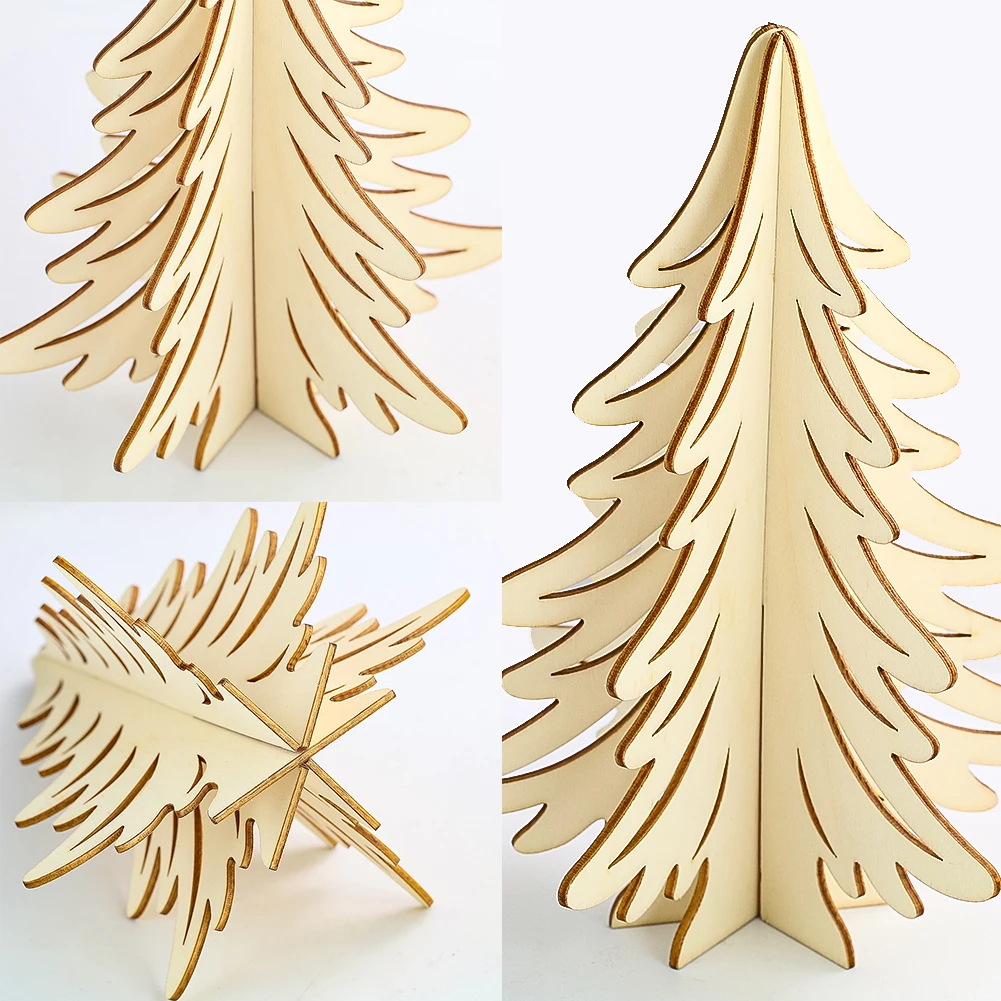 Alberello 3d in legno da Addobbi natalizi per albero di natale decorazioni natalizie