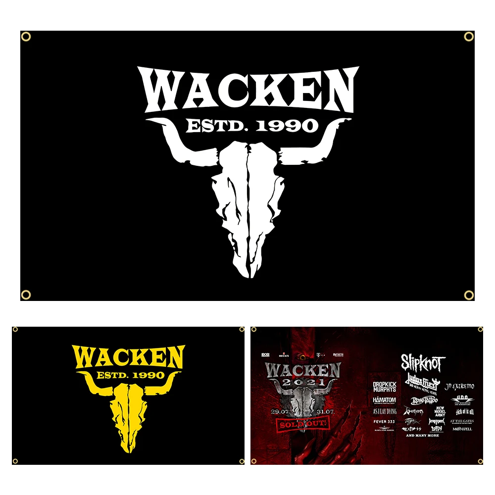 3 X5Ft Wacken Open Air 2019 Flag Banner Decoration 90X150Cm Jemony