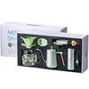 Hand Made Coffee Maker Set Gift Box 5-star Rating Steel Bean Grinder 304stainless Steel 400ml 500ml Glass Pot Filter 1