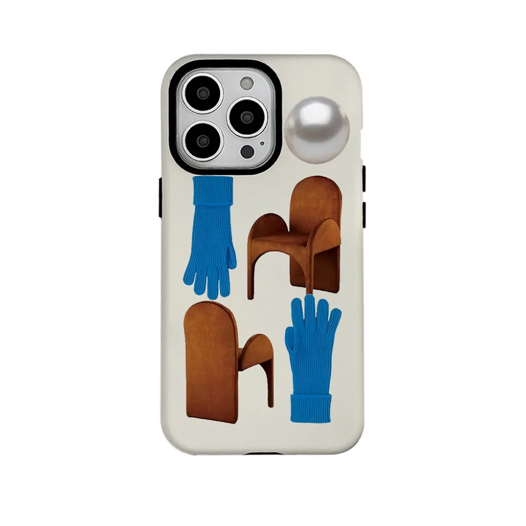Artistic Glove Chair Illustration Acrylic Hard Phone Case