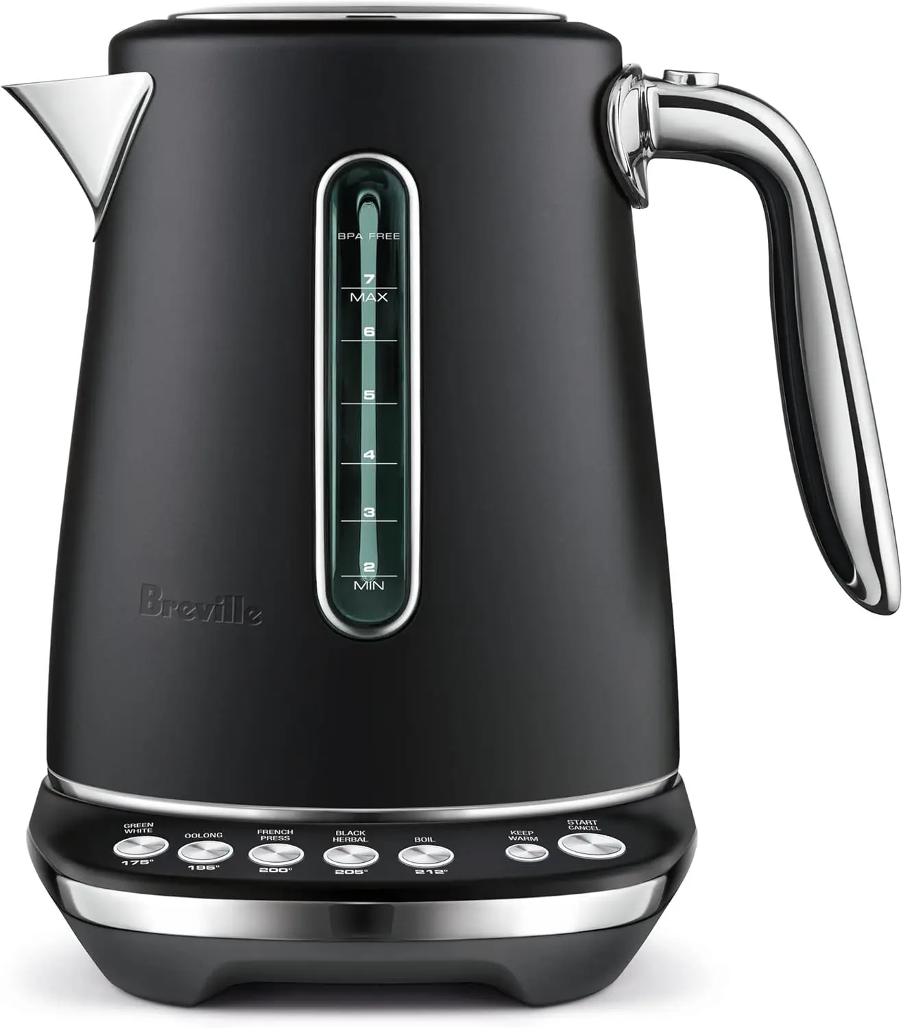 the Smart Kettle&trade; Luxe Electric Kettle, BKE845BTR, Black Truffle，Cordless jug featuring 360&deg; multi-directional base with cord