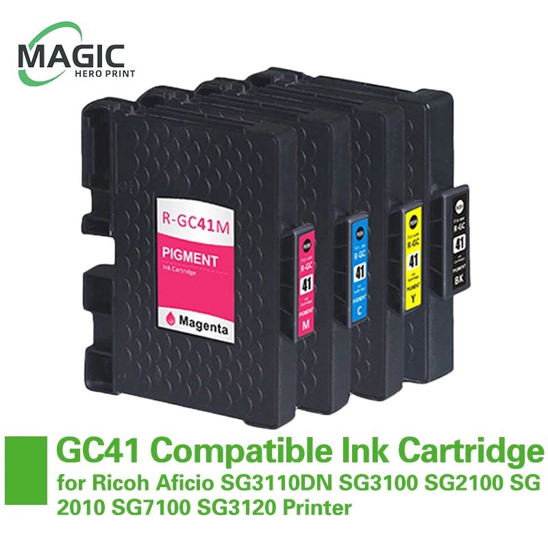 Completa Sublimação Tinta Cartucho Compatível Adequado para Ricoh Aficiones Sg3110dn Sg3100 Sg2100 Sg2010 Sg7100 Sg3120 Impressora Gc41 Premium