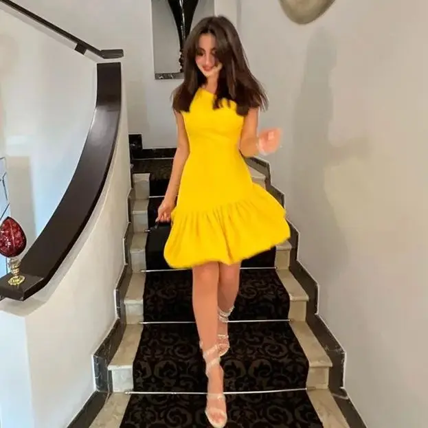 Short Cocktail Dress One Shoulder Special Occasion Dresses for Women Prom Mermaid Mini Club Party Gowns