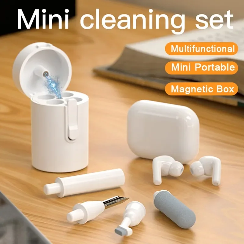 5 in 1 Cleaning Kit for Airpods Pro 3 2 1 Cleaner Brush Bluetooth Earphones Cleaning Pen Mobile Phone Keyboard Cleaning Tools 2