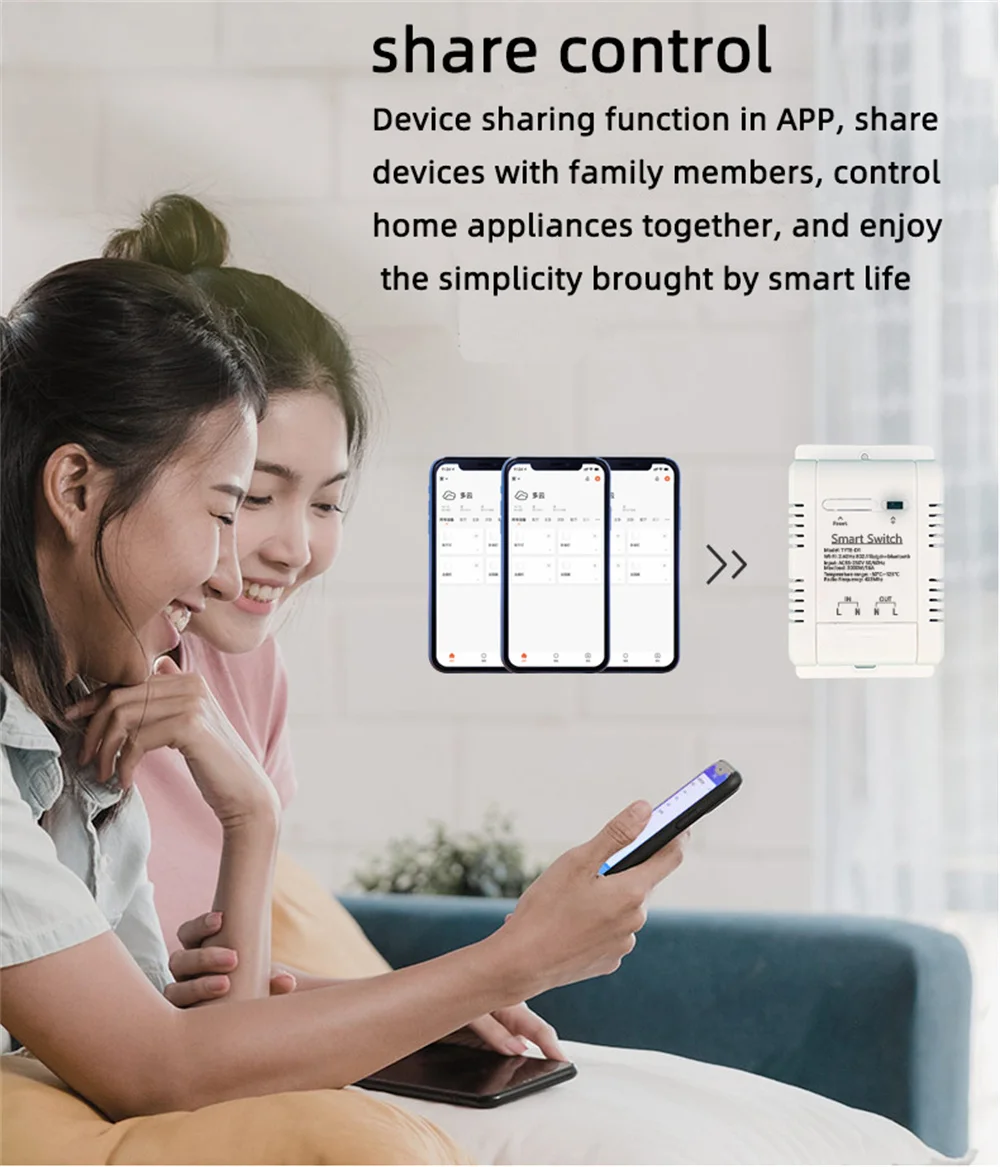 WiFi TH-16 Switch Tuya Wireless Control with Power Consumption Monitoring Temper