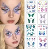 Fairy Butterfly Wings Shiny Tattoo Sticker Waterproof Eyes Face Hand Body Art Fake Tattoos For Women Makeup Dance Music Festival 1