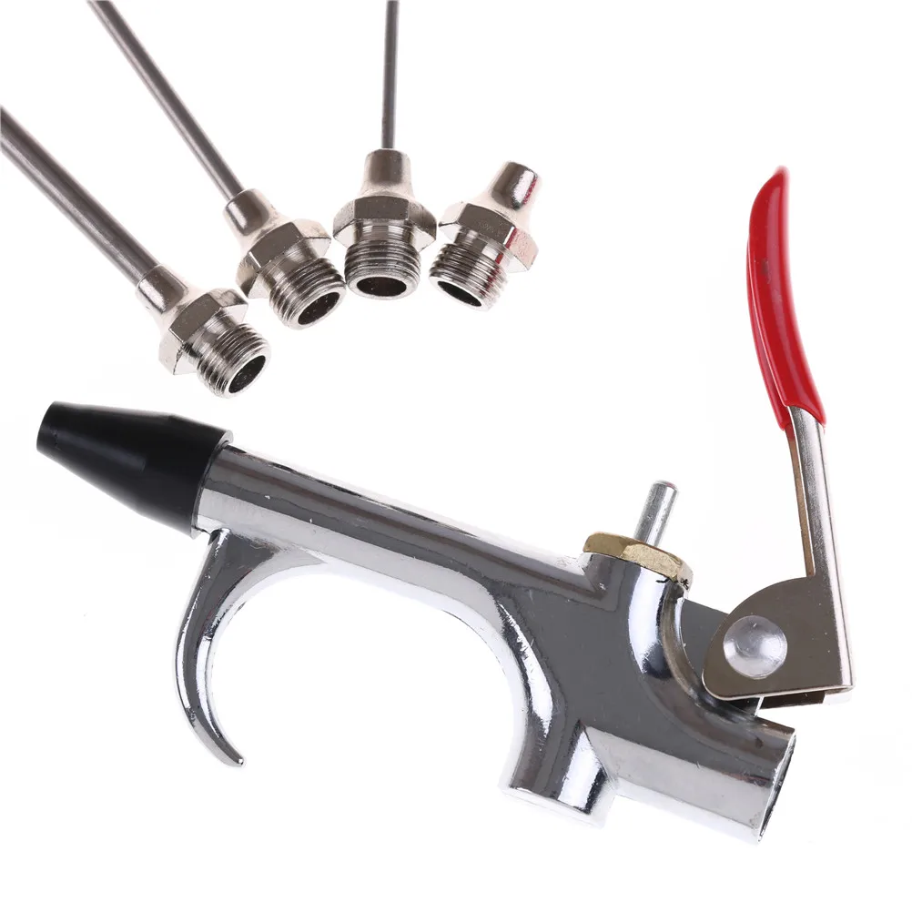 5Pcs Air Compressor Blow Gun Pneumatic Tools Air Spray Blower Multiple Nozzles Dust Cleaning