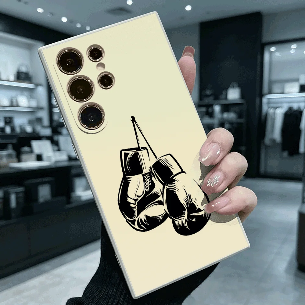 Shockproof Hanging Boxing Gloves TPU Back Case - Anti-Drop Protective Cover