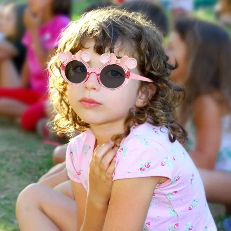 Girls Boys Cartoon Mickey Bowknot Sunglasses UV400 Children Fashion Outdoor Sun Protection Sunglasses Kids Sun Glasses kids sunglasses children sunglasses