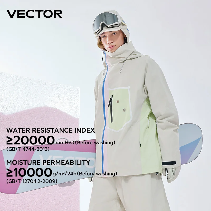 VECTOR Men Women Ski Jacket Winter Warm Windproof Waterproof Outdoor Sports Snowboard Ski Coat Trousers Snow Clothes Women 2