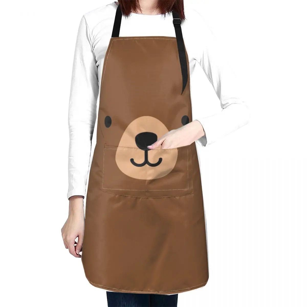 

Cute bear Apron Apron work Chef Accessory for home useful pieces Funny Apron