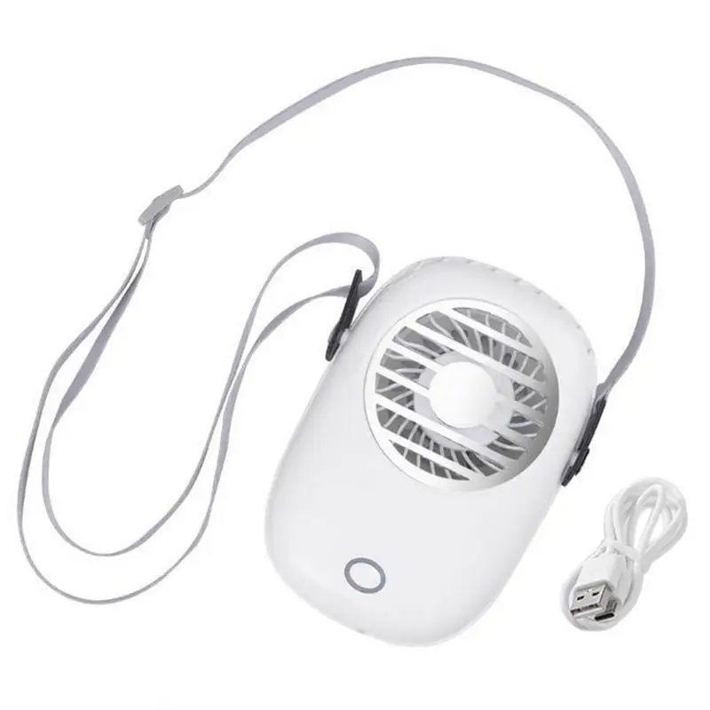 

Handheld Fan USB Personal Travel Neck Fan With 3 Gears Summer Lanyard Fan Adjustable Hand Fan For Running Climbing Beach Camping