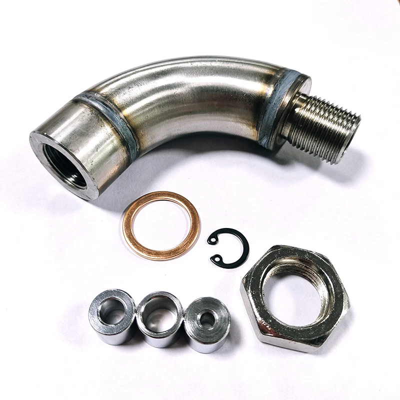 New O2 Oxygen Sensor Extension J Style Bend Universal Hydrogen Spacer M18 X 1.5 Connector Restrictor Adjustable Gas Flow Inserts 3