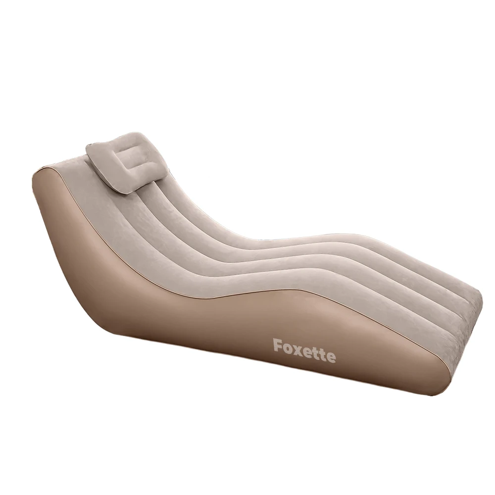Foxette Inflatable furniture, Self-Inflating Sofa, Fast Inflation, Detachable Multi-use Air Pump, Super Wide, Ergonomic