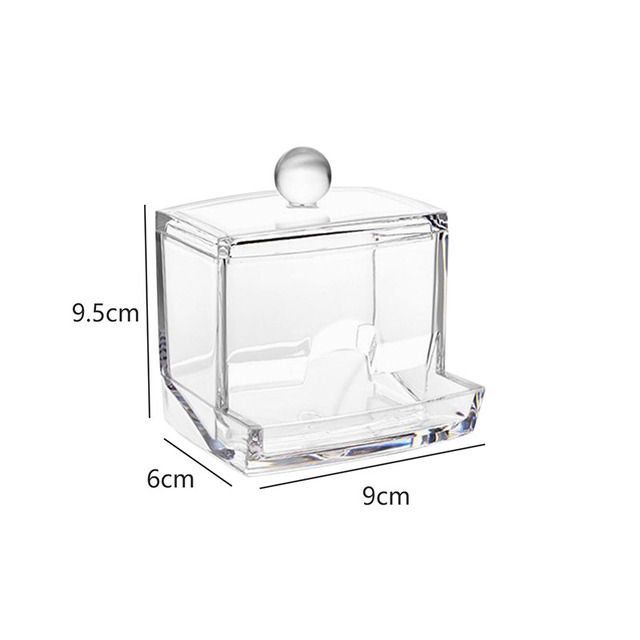 Organizer Cotton Swab Storage Box Organizador Acrylic Cotton Pad Storage Box Cosmetic Plastic Box Bathroom Bedroom