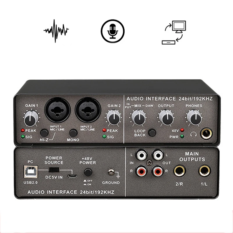 ProfessionalAudioInterfaceSoundCardwithMonitoringElectricGuitar