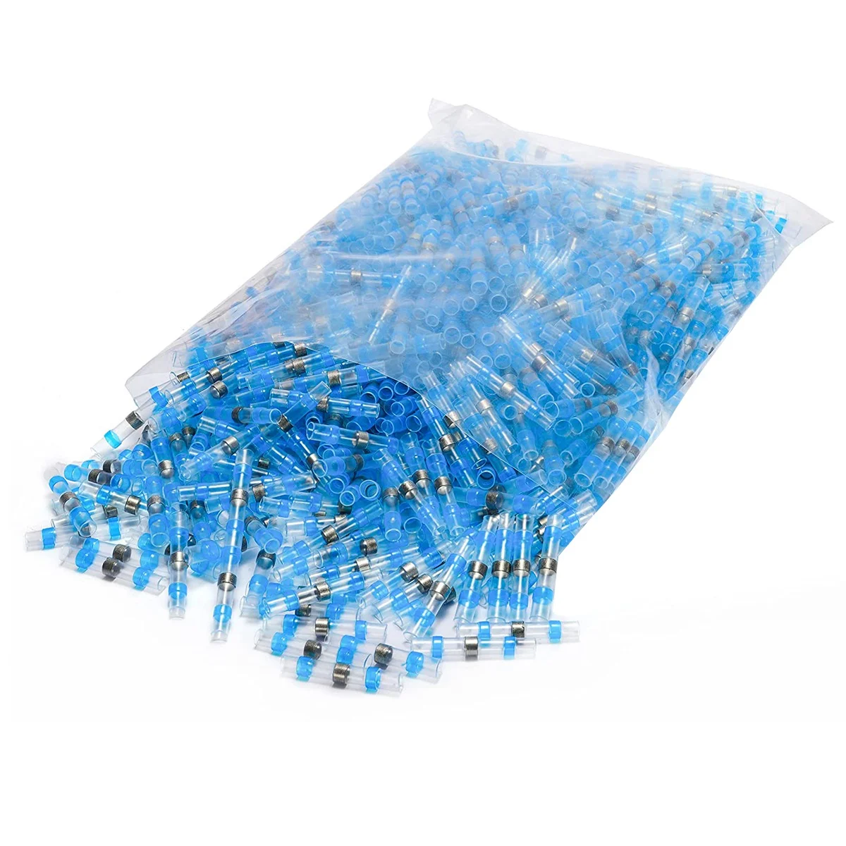 

800 PCS Solder Seal Wire Connector Blue 16-14 AWG - Heat Shrink Solder Butt Connector Tinned Auto Marine Boat Crimp