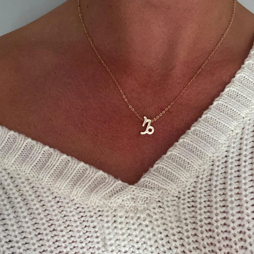 Teamer 12 Collana con segno zodiacale per donna Acciaio inossidabile 12