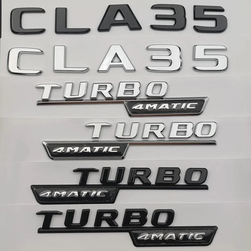 3D Abs Car Rear Trunk Badge Sticker Posteriore Star Logo Cla35 Turbo 4Matic Emblem Per Mercedes Cla 35 Amg W117 C117 C118 Accessori
