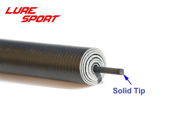 LureSport 2 Sets Matte 1.8m 6sections 2.1m 7sections 2.7m 8sections Carbon Solid Tip Travel Blank Rod Building Component_voghion.com