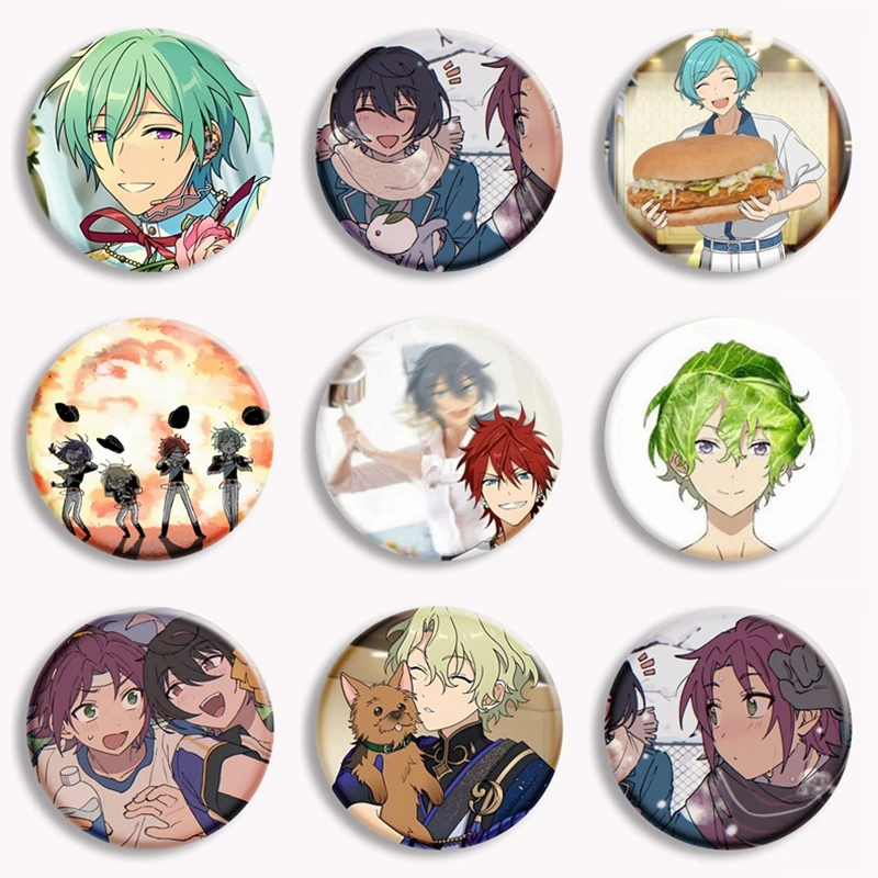 Anime Ensemble Stars Game Button Pin Hibiki Wataru Kagehira Mika Shiina Niki Mayoi Ayase Spilla Badge Fan Raccogliere Regalo 58Mm