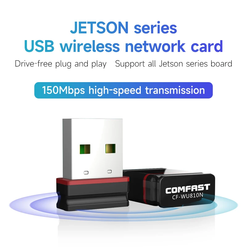 USB Wireless Network Card 150Mbps Drive Free for JETSON NANO B01/Xavier NX/TX2 NX/Orin NANO/Orin NX Support VISTA WIN Linux Mac 114110049 odyssey a206 carrier board for jetson nano xavier nx tx2 nx with compact function design and same size of nvidia® jetson xavier™ nx carrier board