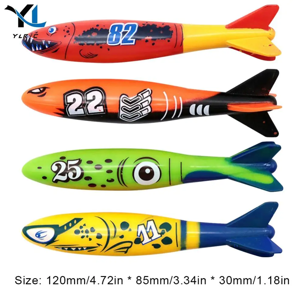 4Pcs Cartoon Pool Sinking Toys Multicolor Throwing Dive Water Toy Creative Swim Dive Toy Set Swimming Pool Accessories