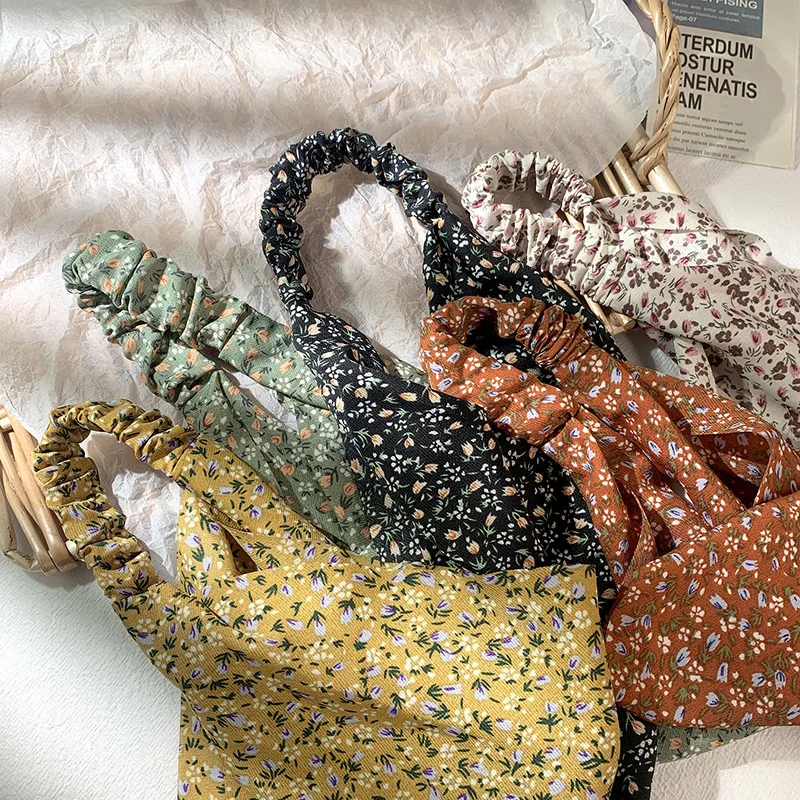 Floral Kerchief Headwear Wrist Head Wrap Scarf Triangular Headscarf Accessories Hair Band Fashion Design Women Hat Creative Gift