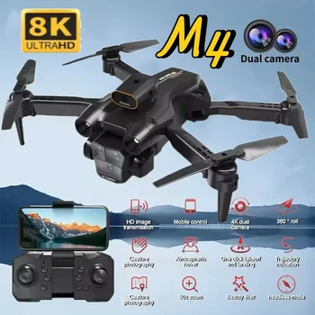 M4 RC Drone 8K Professinal with Wide Angle Triple HD Camera Foldable RC Helicopter WIFI FPV Height Hold Toy Drone Birthday Gifts 1