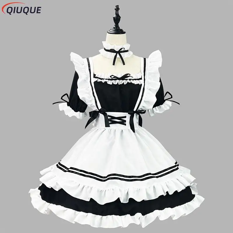 S-5XL Japanese Maid Outfit Lovely Girl Lolita Dress Cosplay