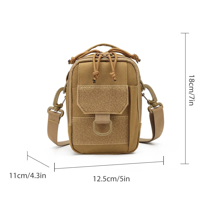 Oblique Straddle Portable One Shoulder Oxford Cloth Men's Small Bag Multi Functional Portable Waistpack 2