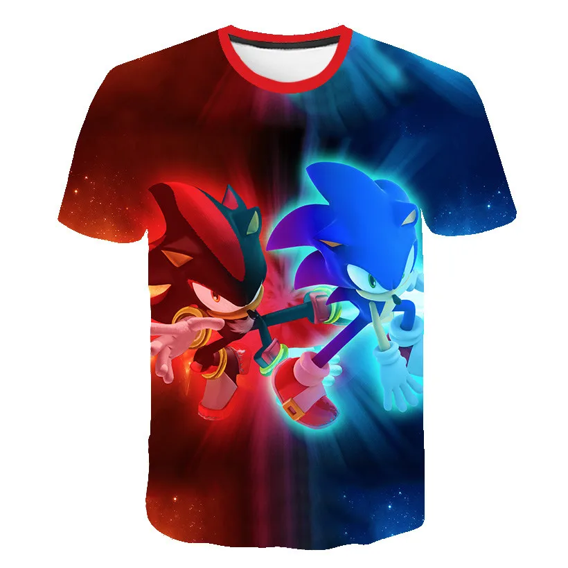 custom tee shirts Summer Fashion O-neck Anime sonic graphic t shirts For kid Casual Trend harajuku Personality 3D Print short sleeve T-shirt Top star wars t shirt