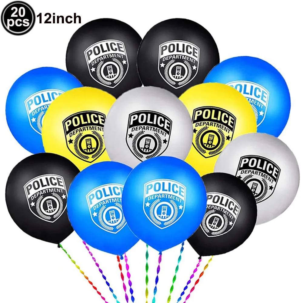 Polizei-Geburtstagsparty-Dekoration, Polizei-Themen-Kuchenaufsatz, alles Gute zum Geburtstag, Kuchendekoration, Babyparty, Polizei, Ruhestand, Partyzubehör – Detail 3